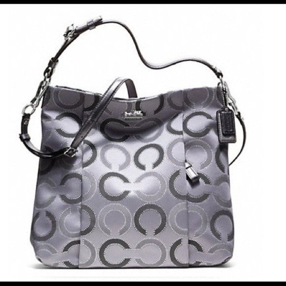 Coach Handbags - Coach Madison Dotted Op Art Outline Isabelle